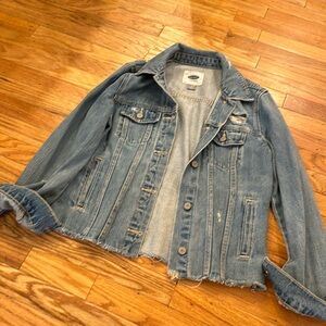 Old Navy distressed denim jacket